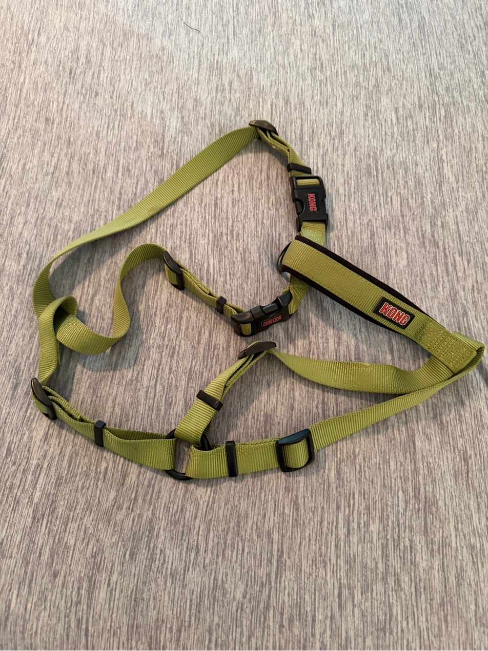 NEW! KONG Dog Harness Size XL Green Black Padded Handle Adjustable